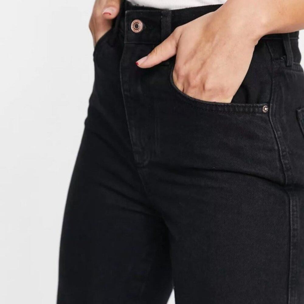 Free People Stove Pipe Jeans Black Cropped Size 26 NEW - Picture 3 of 10